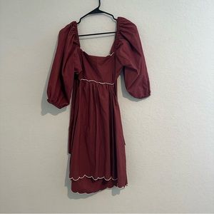 Anthropologie Forever That Girl maroon dress